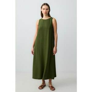 Rochie midi din amestec de in imagine