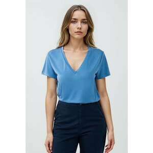 Tricou din amestec de modal cu decolteu in V imagine