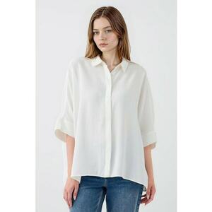 Camasa din amestec de modal cu maneci cazute imagine