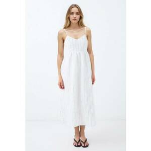 Rochie cu model in dungi si decolteu in V imagine