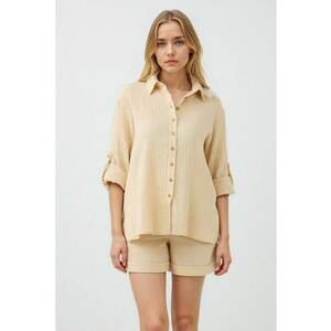 Camasa din amestec de bumbac cu aspect texturat imagine