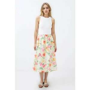 Fusta midi evazata din amestec de lyocell imagine