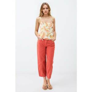 Pantaloni crop cu talie inalta imagine