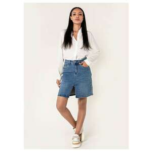 Fusta scurta albastra de denim P213 M10 17933 imagine