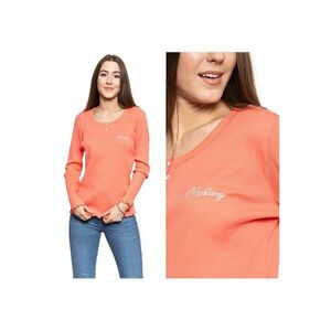 Bluza Dama - Anne H Rib - Croi: Slim Fit - Stil: Ingustat / Ajustat - Inchidere: Nasturi - Compozitie Material: 100% Bumbac - M Intl - Portocalie imagine