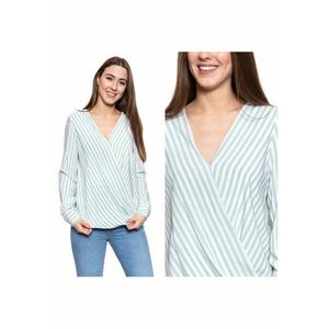 Bluza Dama - Erika Wrap Stripe S - Bumbac - Zilnic - Croi Regular - Design Atemporal - Calitate Superioara - Confortabil - Albastru imagine