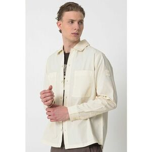 Camasa de bumbac cu buzunar pe piept imagine