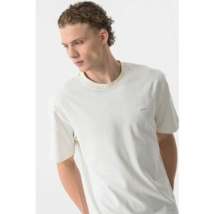 Tricou de bumbac cu decolteu la baza gatului imagine