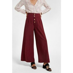 Pantaloni crop evazati cu nasturi imagine
