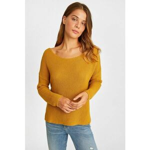 Pulover cu decolteu barcuta imagine