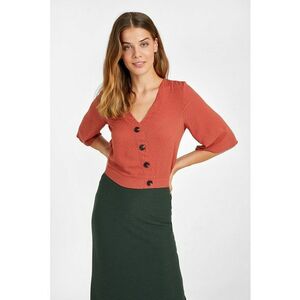 Bluza crop cu nasturi asimetrici imagine