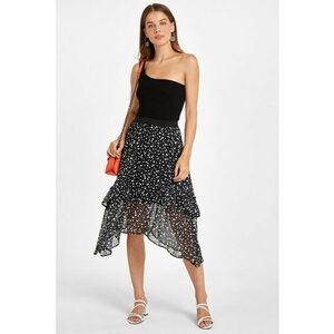 Fusta midi asimetrica cu model imagine