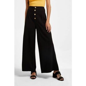 Pantaloni crop evazati cu nasturi imagine