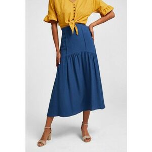 Fusta midi din amestec de in imagine