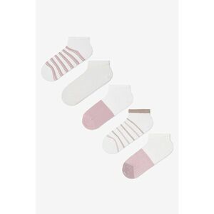 Set de sosete pana la glezna cu dungi - 5 Perechi imagine