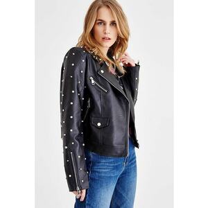 Jacheta biker cu aplicatii cu nituri imagine