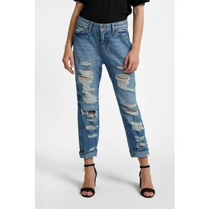 Blugi mom fit cu aspect deteriorat imagine