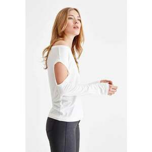 Bluza cu decolteu pe un umar si decupaj imagine