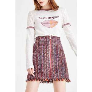 Fusta scurta in carouri cu fermoar imagine