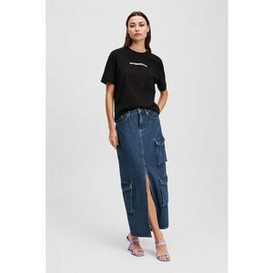 Fusta din denim cu buzunare laterale imagine