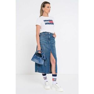 Fusta de denim cu slit frontal imagine