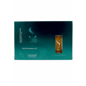 Fiole tratament serum fara sulfati pentru par degradat Milano Semi di Lino SOS Reconstruction - 6 x 13 ml imagine