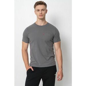 Tricou de bumbac cu buzunar pe piept imagine