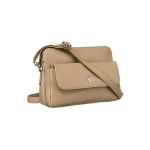 Geanta crossbody din piele naturala - 15.5x22.5x8cm - 3 buzunare imagine