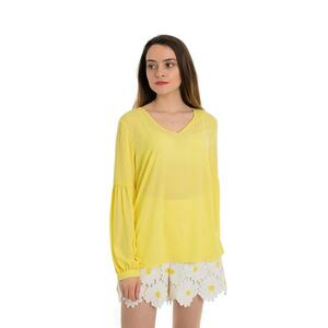 Bluza transparenta cu decolteu in V Giulia imagine