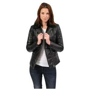 Jacheta dama piele naturala - neagra - imagine