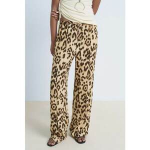 Pantaloni vaporosi cu animal print imagine