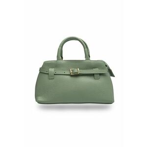 Geanta dama din piele naturala verde salvie Miriam imagine