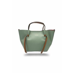 Geanta dama din piele naturala verde salvie Loretta imagine