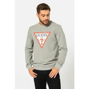 Bluza sport cu decolteu la baza gatului si model logo imagine