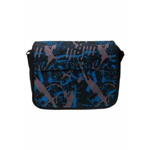 Geanta crossbody pentru dame - neagra - din poliester - cu 3 buzunare - pentru laptop de 14"" imagine