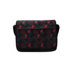 Geanta crossbody neagra - poliester - pentru laptop 14"" - cu 3 buzunare imagine