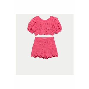 Compleu fete - bumbac - fucsia imagine