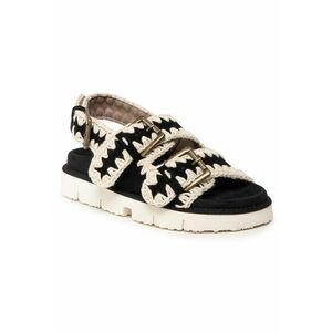 Sandale dama - SW461003A - Piele naturala - 38 EU - Alb/Negru imagine