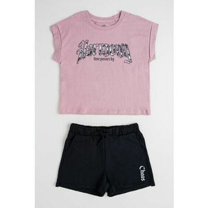 Set de tricou de bumbac si pantaloni scurti imagine