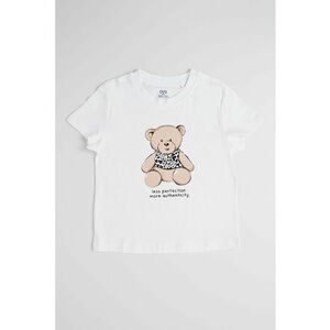 Tricou de bumbac cu imprimeu grafic si text imagine