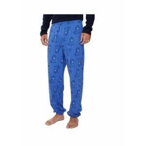 Pantaloni pijama barbati - 100% bumbac - albastru - imagine
