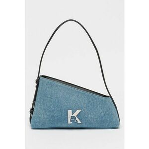 Geanta crossbody cu logo metalic si fermoar imagine