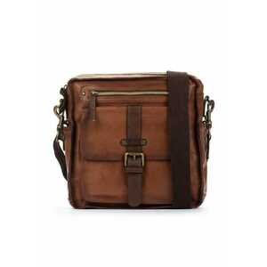Geanta crossbody barbati MHA-160 piele naturala - maro imagine