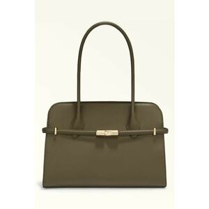 Geanta de piele cu bareta de umar Goccia imagine