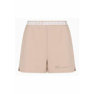 Pantaloni sport dama scurti - poliester/bumbac/modal/elastan - bej imagine