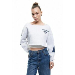 Bluza de trening crop cu croiala lejera imagine