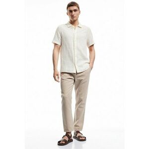 Pantaloni conici de bumbac cu buzunare laterale imagine