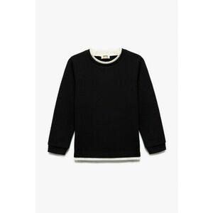 Bluza regular fit de trening cu decolteu la baza gatului imagine