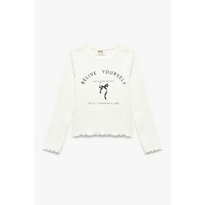 Bluza din amestec de bumbac cu terminatii valurite imagine