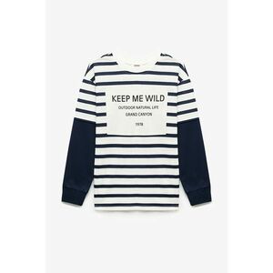 Bluza de bumbac cu dungi imagine